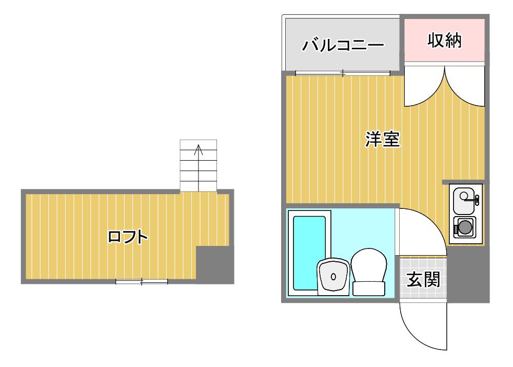 コロル淡路(ワンルーム/4階)の間取り写真