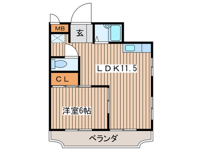 レジデンス光和NEW104(1LDK/2階)の間取り写真