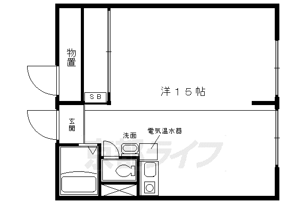 S DEDE ONE(ワンルーム/1階)の間取り写真