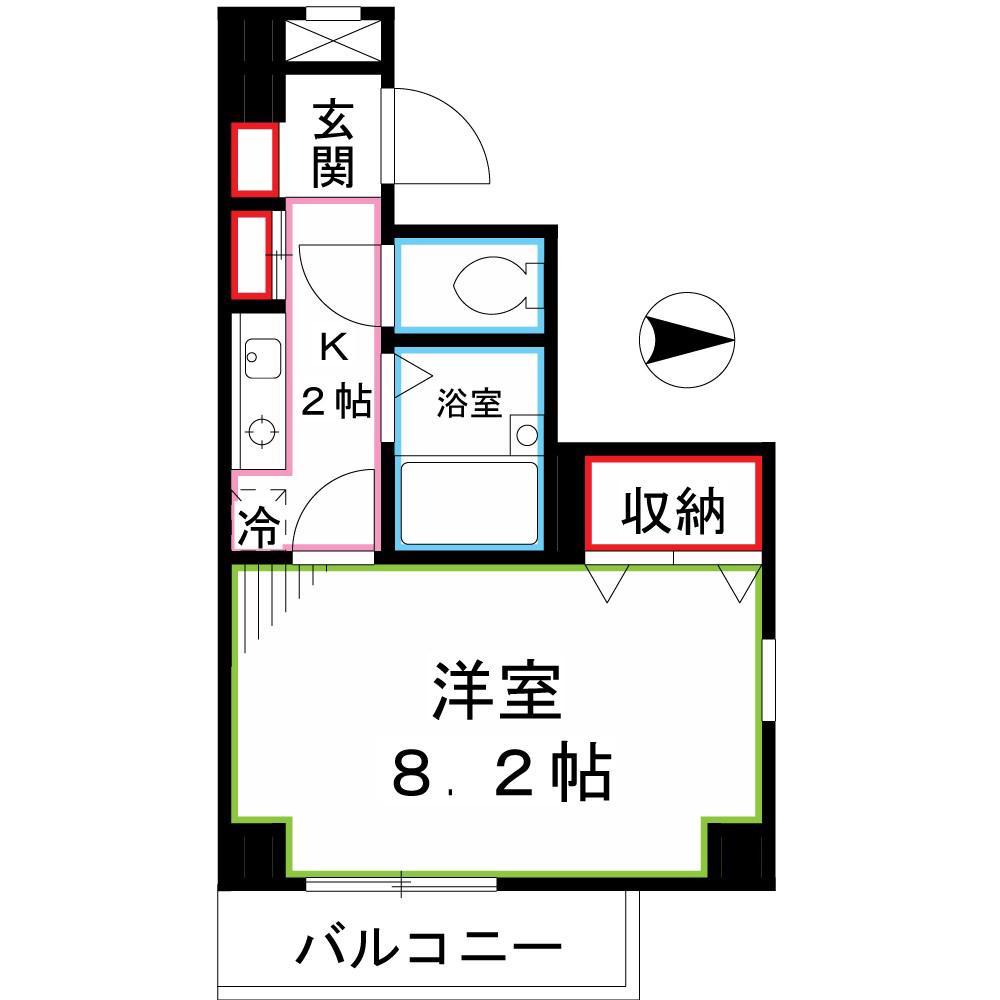 第2本田ビル(1K/4階)の間取り写真