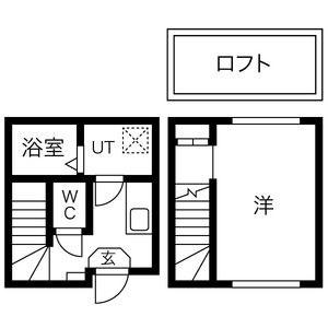 CASA名駅西(1SK/1階)の間取り写真