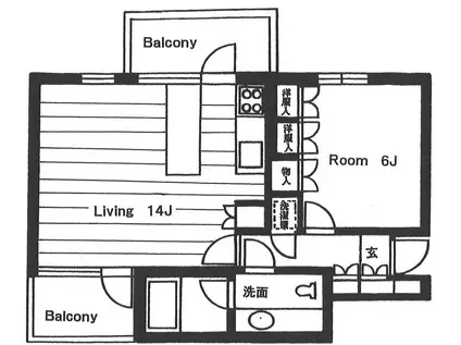 TMプレイス(1LDK/2階)の間取り写真