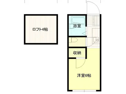 美里ハウス高幡(1SK/1階)の間取り写真