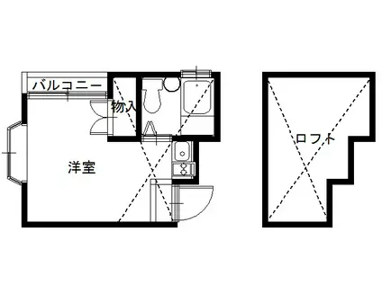 イーストワン西葛西II(ワンルーム/3階)の間取り写真
