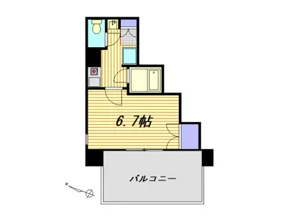 セザール名古屋(1K/9階)の間取り写真