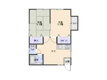 テヤンマス(2SDK/2階)の間取り写真