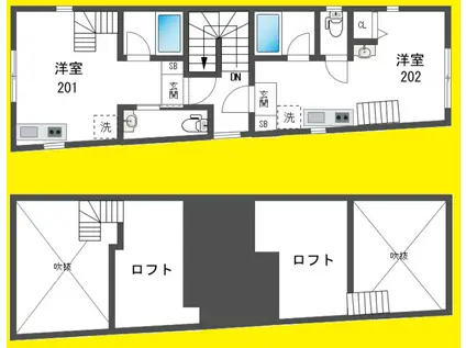 レネットメルル国分寺(ワンルーム/2階)の間取り写真