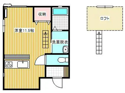 サウスウインドI(1LDK/1階)の間取り写真
