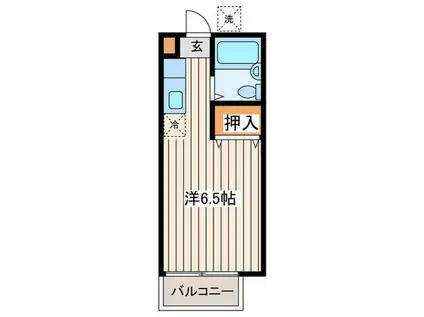 ローレル横浜壱番館(ワンルーム/2階)の間取り写真