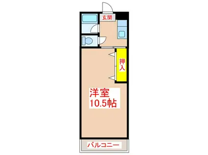 モリナマンション(1K/3階)の間取り写真