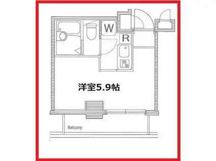 アイディ上野III(ワンルーム/3階)の間取り写真