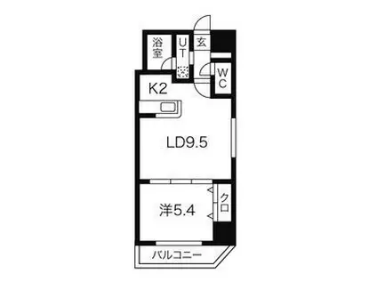 パークヒルズ白石(1LDK/10階)の間取り写真