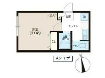 レピュア蓮根レジデンスII(1K/3階)の間取り写真