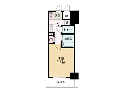 ラナップスクエア南森町(1K/6階)の間取り写真