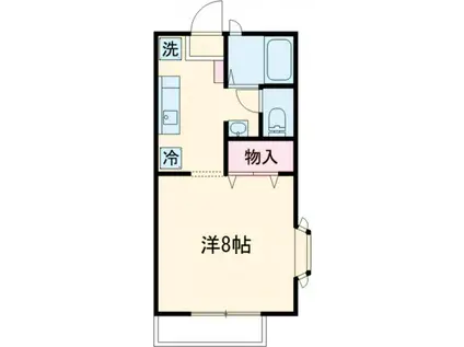 サンヒルズA(1K/1階)の間取り写真