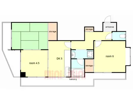 サンヴィラ中山手(3DK/2階)の間取り写真
