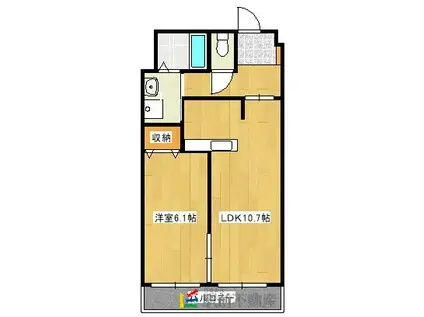 I・T・R(1LDK/2階)の間取り写真