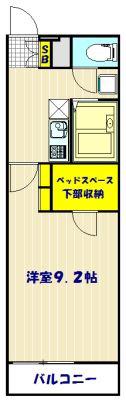 レオパレスアゼリアパーク(1K/2階)の間取り写真