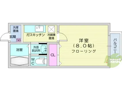 アルテック60(1K/2階)の間取り写真