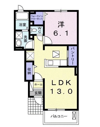 フラン ソレイユ(1LDK/1階)の間取り写真