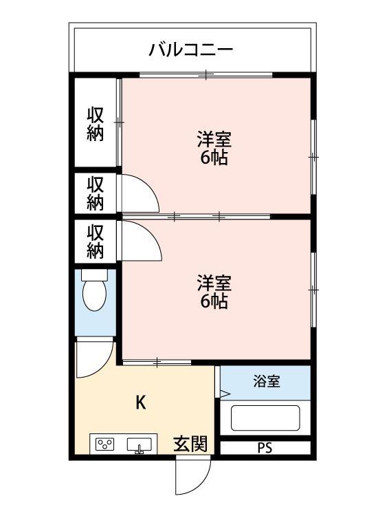 日光ハイツ(2K/3階)の間取り写真