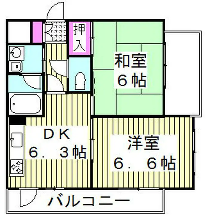 西川口パインマンション 2階階 間取り