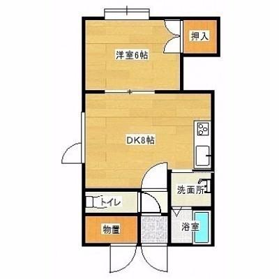 コーポソレイユII(1DK/1階)の間取り写真
