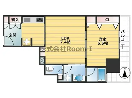 アーバネックス淀屋橋(1LDK/3階)の間取り写真