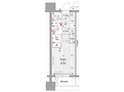 ガーラ・ステージ川崎(1K/8階)の間取り写真