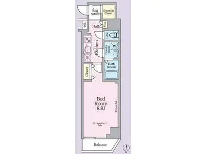 ARKMARK池袋本町(1K/5階)の間取り写真