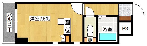 ヴェルソーヤスダ(ワンルーム/7階)の間取り写真