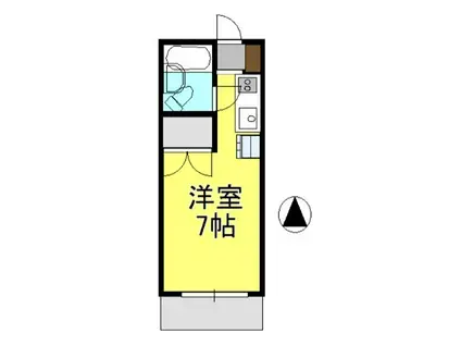 シャトー橋本(ワンルーム/3階)の間取り写真