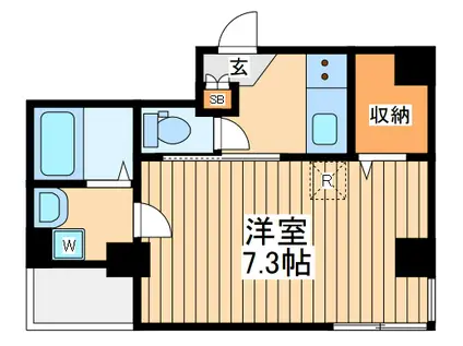 グロース横浜(1K/10階)の間取り写真