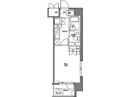 セジョリ御茶ノ水II(1K/3階)の間取り写真