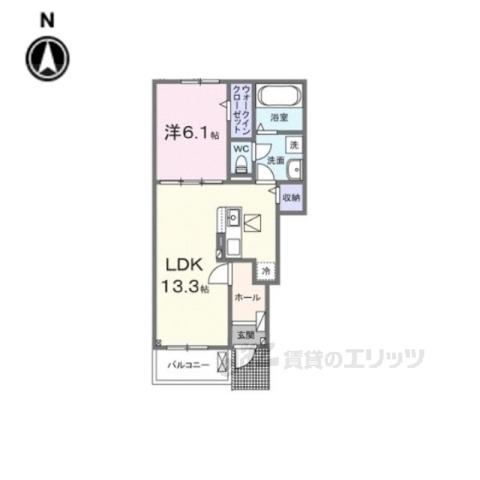 ベラーノ2(1LDK/1階)の間取り写真