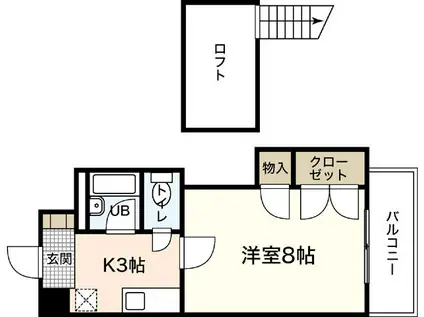 ROSE米田(1K/4階)の間取り写真
