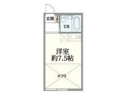 クロノス小平ノース(ワンルーム/1階)の間取り写真