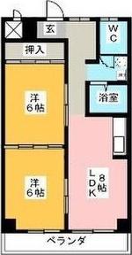 アリージェンス則武(2LDK/3階)の間取り写真