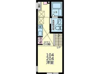 モダンハウス大和(ワンルーム/1階)の間取り写真