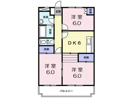 ガーデンハイツI(3DK/3階)の間取り写真