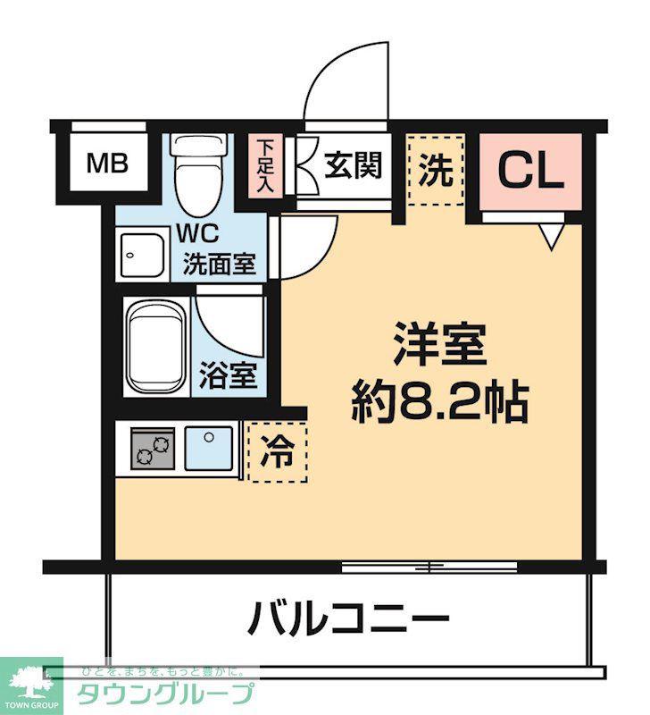 ARCOBALENO KAWASAKI ウエスト(ワンルーム/5階)の間取り写真