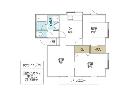 IKハイツ(3DK/2階)の間取り写真