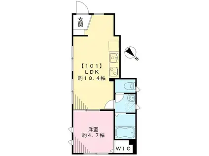 フィカーサ堀切(1LDK/1階)の間取り写真