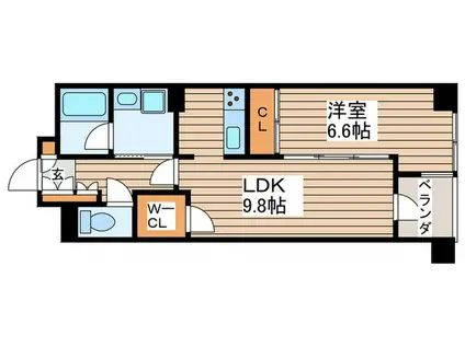 ドゥーエ妙典(1LDK/2階)の間取り写真