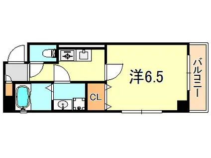 ビーフォレスト明石(1K/2階)の間取り写真