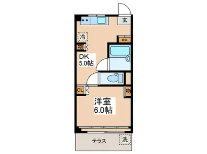 後藤ビル(1DK/1階)の間取り写真
