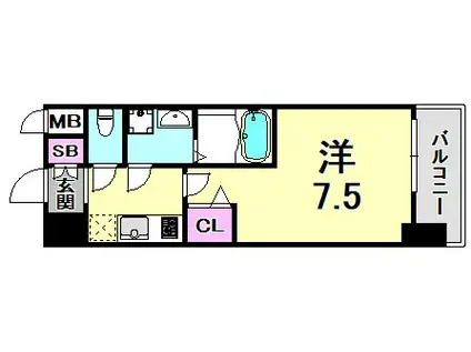 セオリー神戸グルーブ(1K/5階)の間取り写真