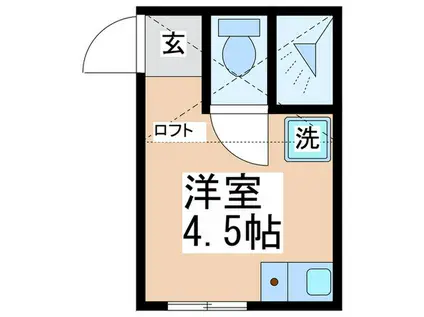 ポンデロッサ綱島西(ワンルーム/1階)の間取り写真