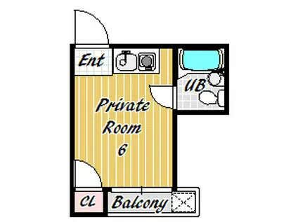 コンフォート野里(ワンルーム/4階)の間取り写真