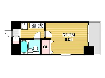 エスリード梅田西(1K/11階)の間取り写真